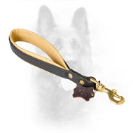 Nappa Padded Short Leather Dog Lead For Canine  Nappa Padded Short Leather Dog Lead For Canine