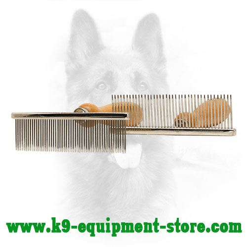 Buy Chrome Plated Brush Wooden Handle Short Haired Dogs