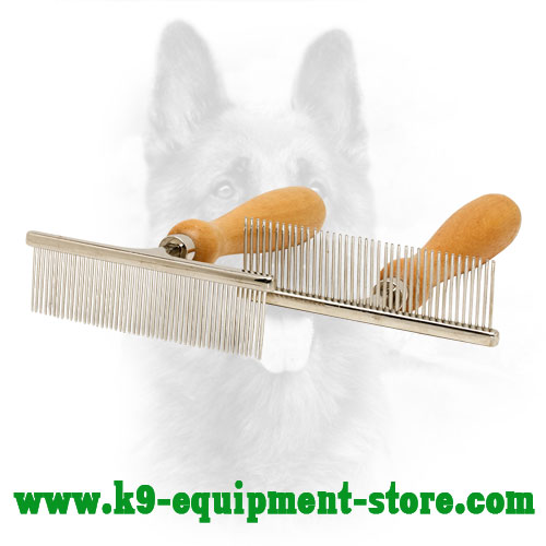 Buy Chrome Plated Brush Wooden Handle Short Haired Dogs